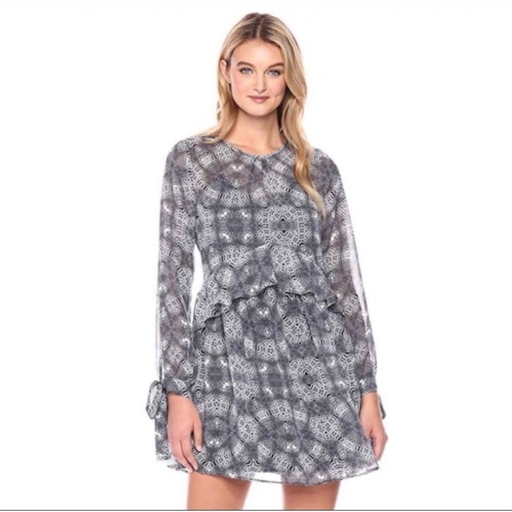 Sam Edelman sheer snakeskin patterned mini-dress size 2